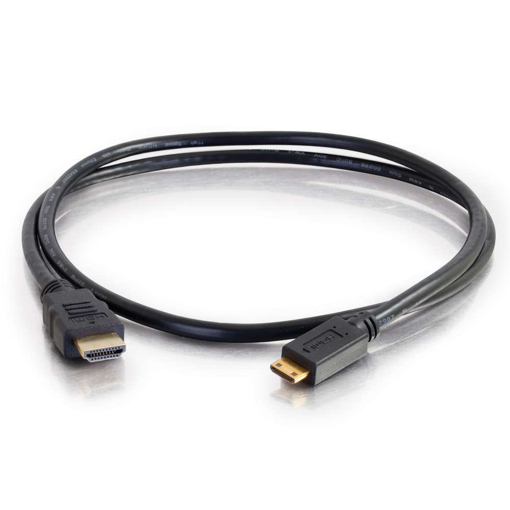 HDMI Type C (mini) Male to HDMI Type A (standard) Male Cable