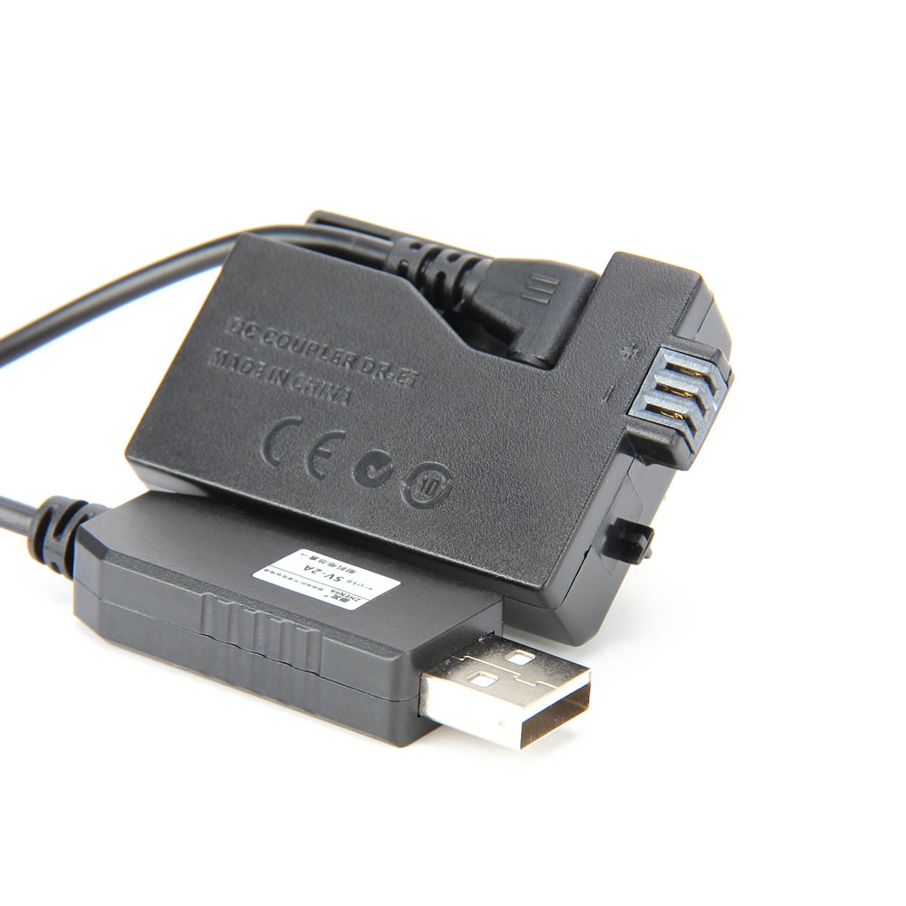 USB Power Supply Adapter for Canon DSLR Cameras ACK-E5 DR-E5