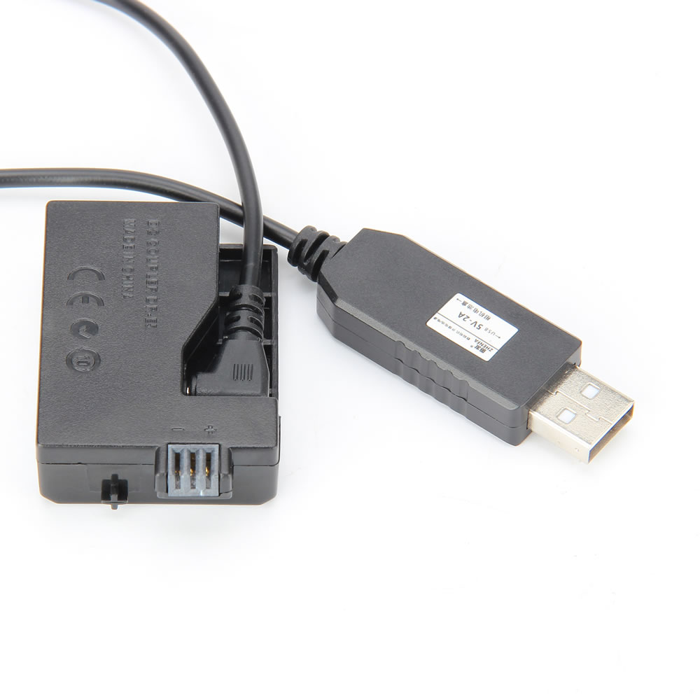 USB Power Supply Adapter for Canon DSLR Cameras ACK-E5 DR-E5