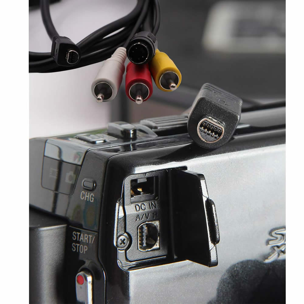 Stereo AV Cable For Sony Handycam Camcorder VMC-15FS VMC-15VC VMC-30FS VMC-30VC