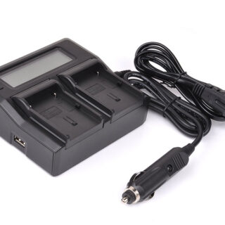 LCD Dual Channel Battery Charger For Fujifilm Fuji Medium Format Mirrorless Camera NP-T125 BC-T125
